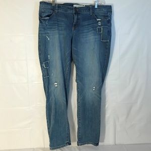 Torrid Boyfriend Jeans Size 20 Distressed Blue